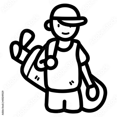 caddy line icon style