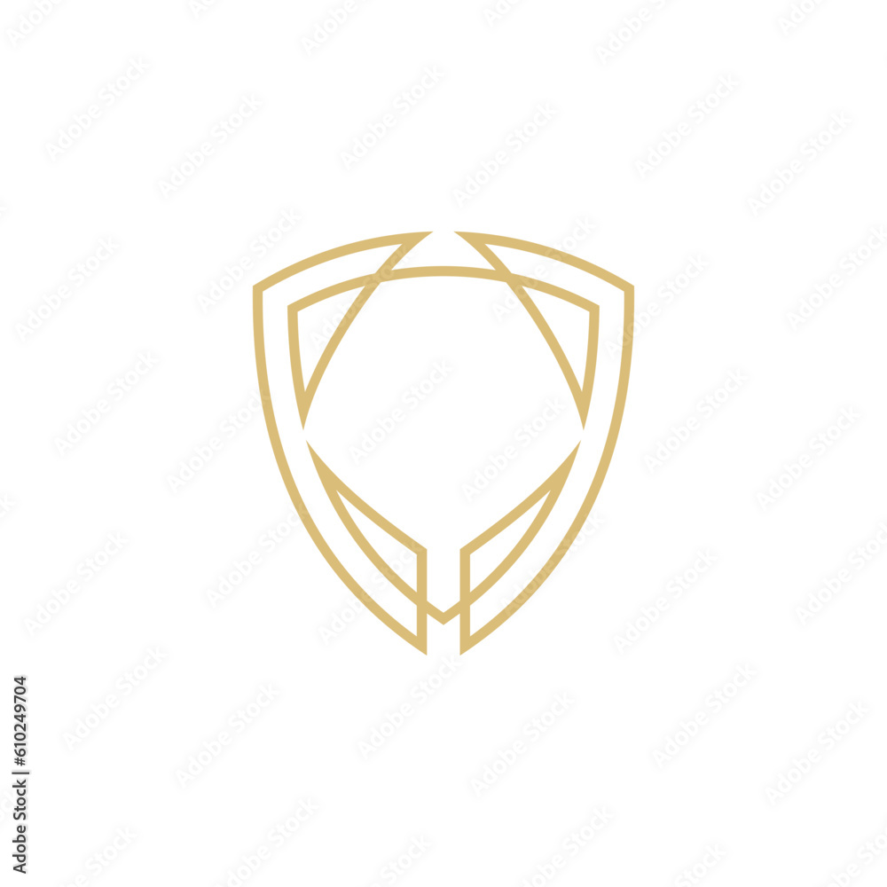 Elegant shield frame logo template Elegant shield frame logo template