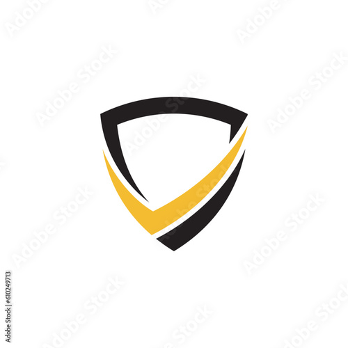 Shield and check mark logo icon vector