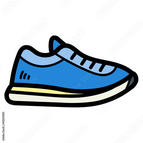 running shoe filled outline icon style