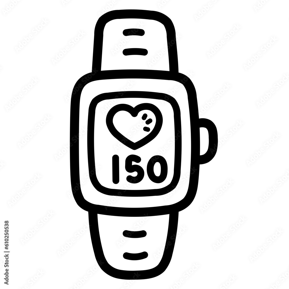 smartwatch line icon style smartwatch line icon style