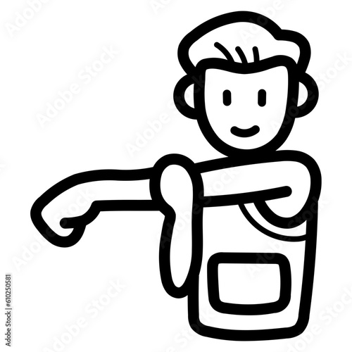 warm up line icon style