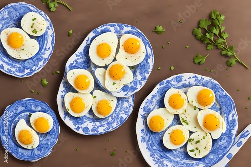 breakfast with boiled eggs 