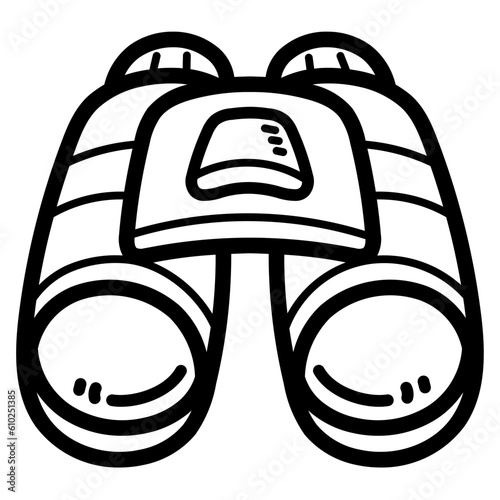 binoculars line icon style