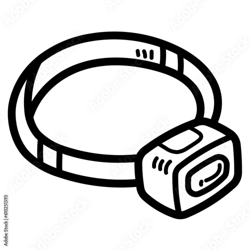 headlamp line icon style