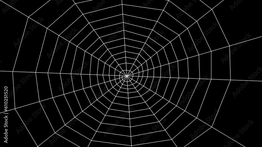 cyclic animation web white black background. 2d motion