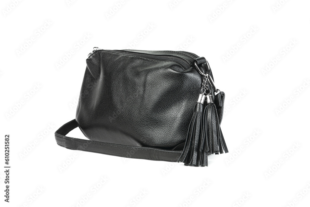 Leather bag highlighted on a white background Leather bag highlighted on a white background