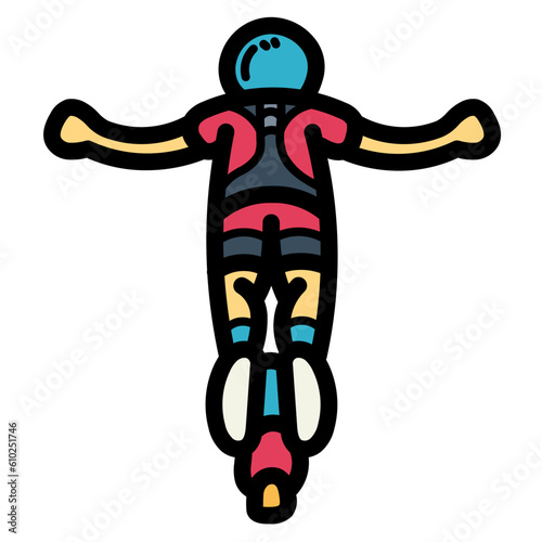 bungee jump filled outline icon style