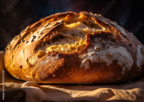 Kamut bread loaf, showcasing its crust and texture