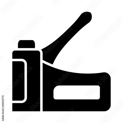 Staple Gun Glyph Icon Design