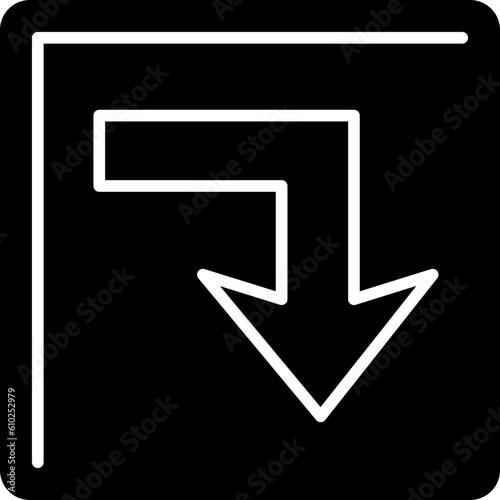 Turn Down Icon