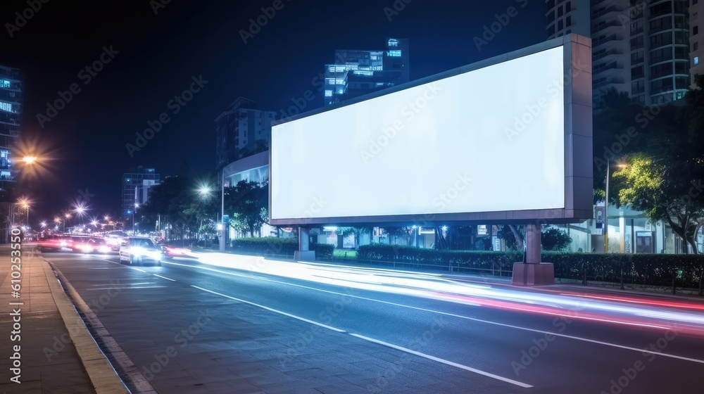 billboard at night