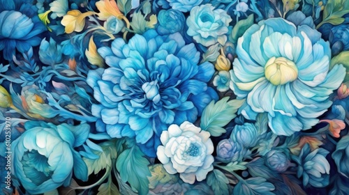 calming watercolor floral background for peaceful visuals © Balerinastock