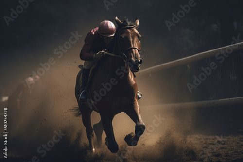 Horse racing, generated ai © Art Gallery