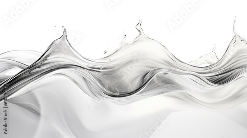 Glass white liquid water abstract background. Generative AI