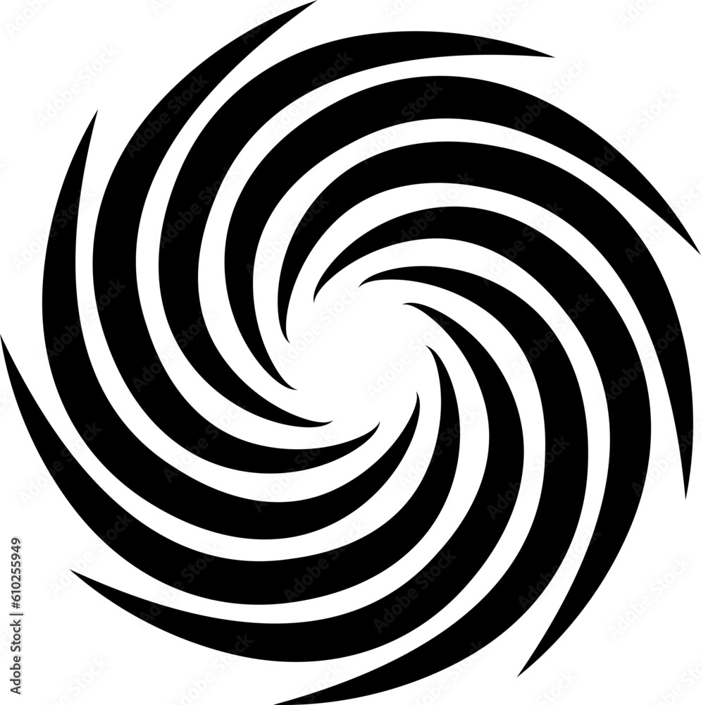 Naklejka premium Spiral and swirl motion twisting circles design element set