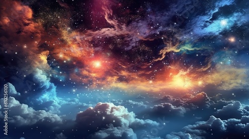 mesmerizing galaxy nebula amidst the cosmos