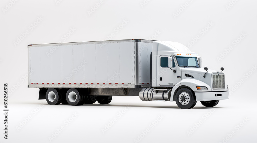 Generative ai illustration a large american truck with blank side