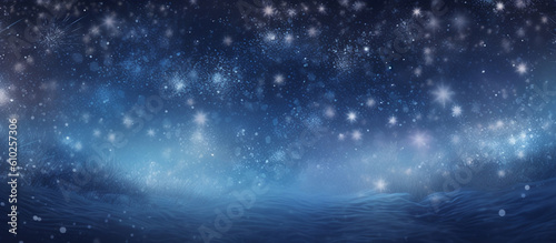 Snowflake background banner illustration for winter-themed designs seasonal promotions. Generative AI.