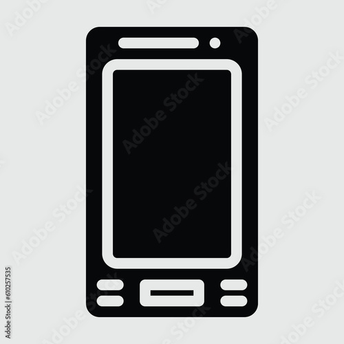 Mobile phone solid icon art vector image