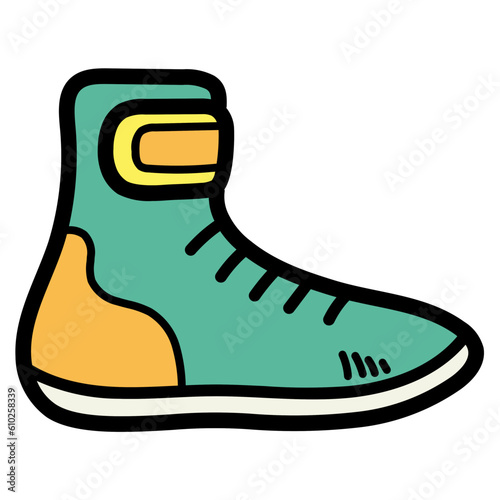 boxing shoes filled outline icon style