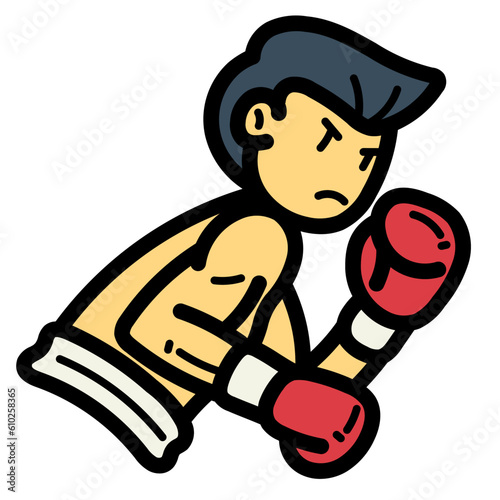 boxing filled outline icon style