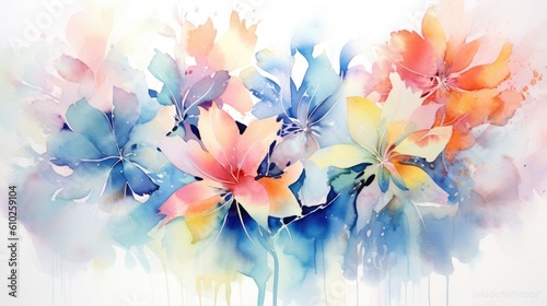 Artistic Floral Watercolor Background