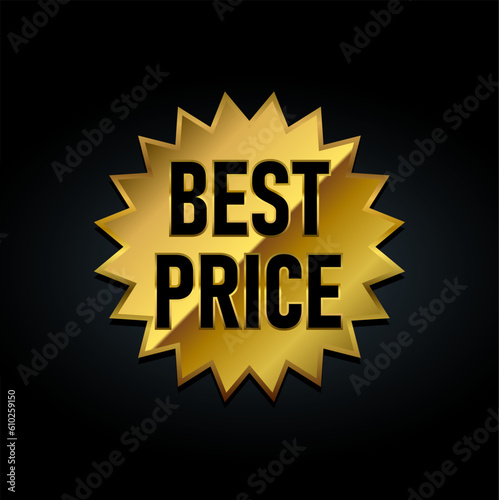 Best price  golden badge vector illustration
