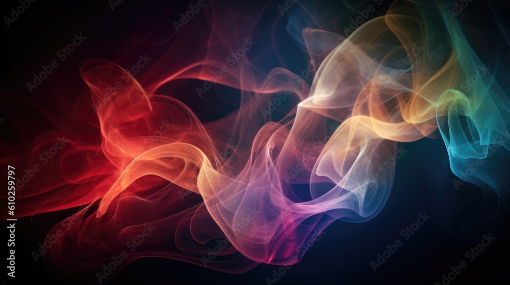Mystical Colorful Smoke Background