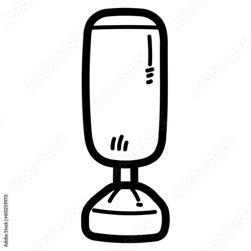 punching bag line icon style