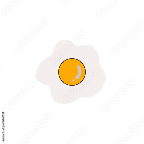 fried egg vector illustration