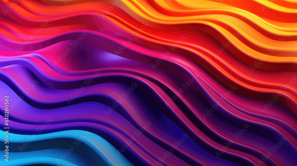 Fototapeta premium Wavy Smooth Colorful Background