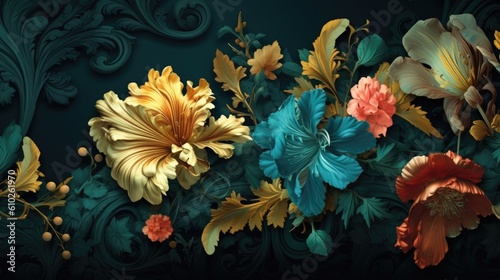 Wonder Floral Colorful Background