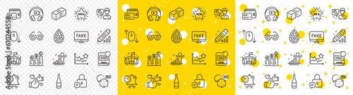 Outline Time management, Love glasses and Wallet line icons pack for web with Graph chart, Headphones, Artificial colors line icon. Repairman, Fake news, Scroll down pictogram icon. Vector
