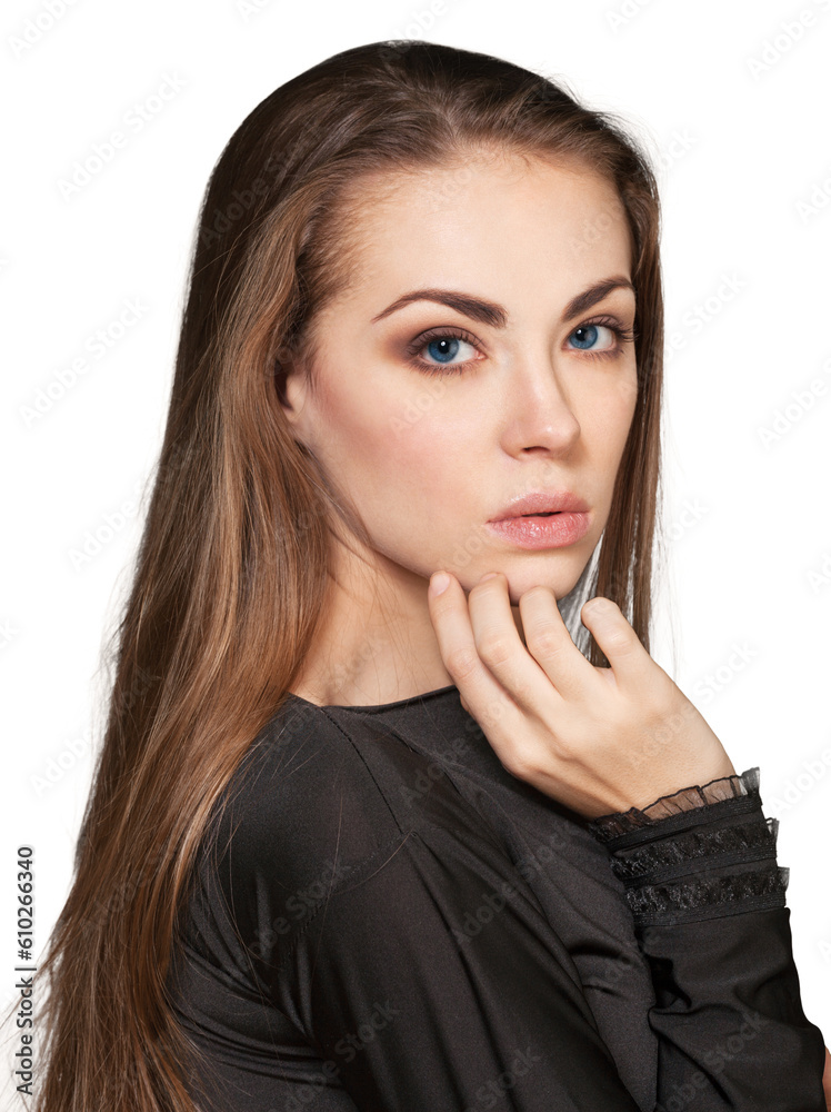 Beauty portrait of beautiful brunette girl posing Beauty portrait of beautiful brunette girl posing
