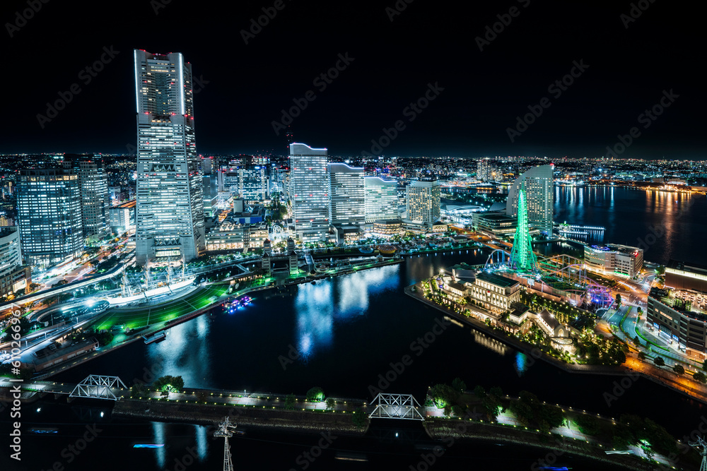 横浜みなとみらいの都市夜景【神奈川県・横浜市】　
Yokohama Minato Mirai City Night View - Kanagawa, Japan