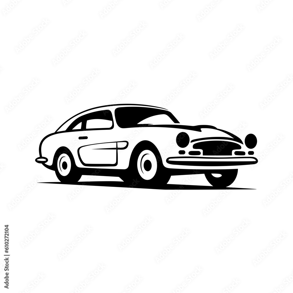 Fototapeta premium Classic Muscle Car Illustration