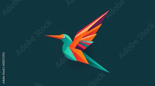 Contemporary logo featuring an abstract bird. Beautiful illustration picture. Generative AI Free Download Contemporary logo featuring an abstract bird. Beautiful illustration picture. Generative AI - GFXLoad
