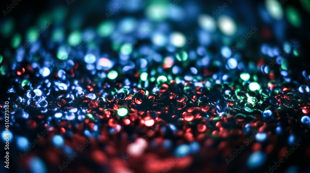 Colourful lights and spots on a dark background. AI generated Colourful lights and spots on a dark background. AI generated