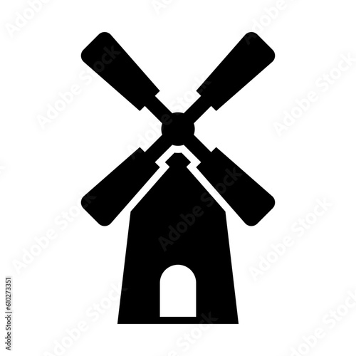 Windmills Glyph Icon Design