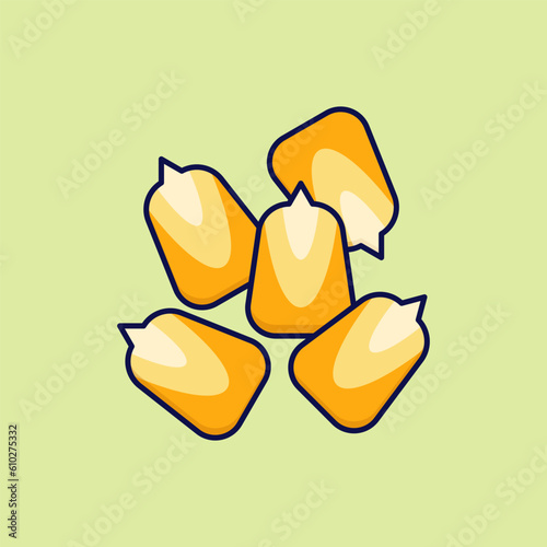 Corn Seed vector illustration isolated. Seed illustration