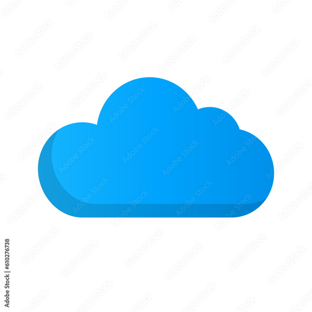 Flat design blue cloud icon. Cloud storage. Vector. Flat design blue cloud icon. Cloud storage. Vector.