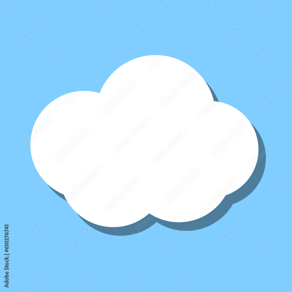 Sky and floating cloud icon. Vector.