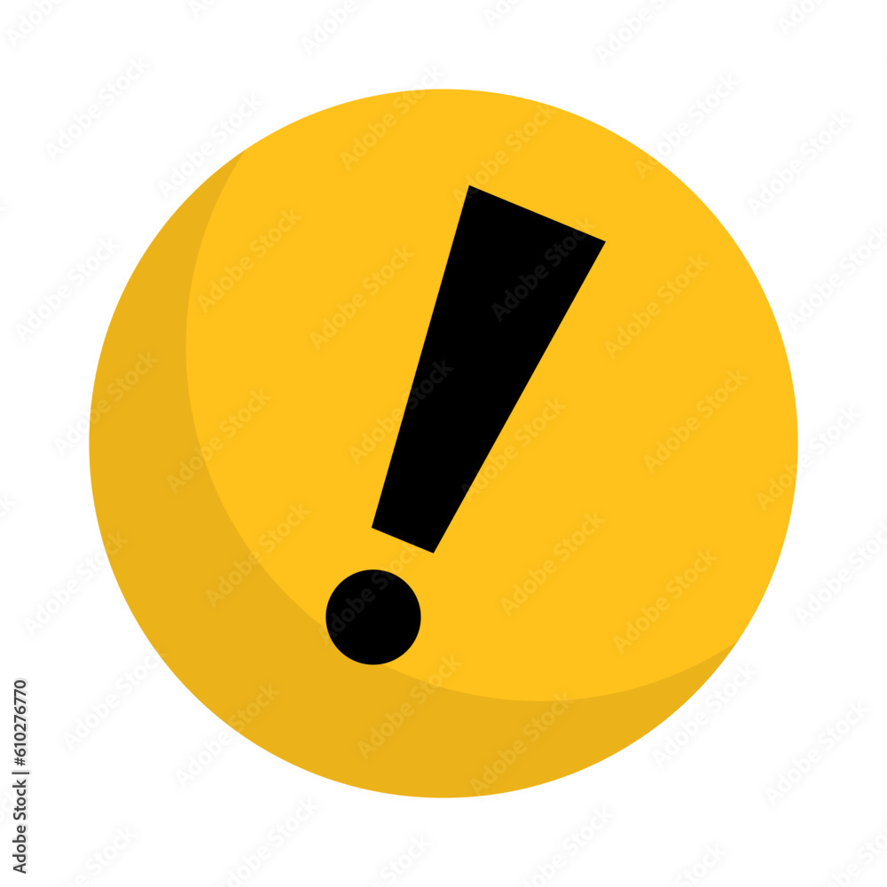Pop caution icon. Warning. Vector. Pop caution icon. Warning. Vector.