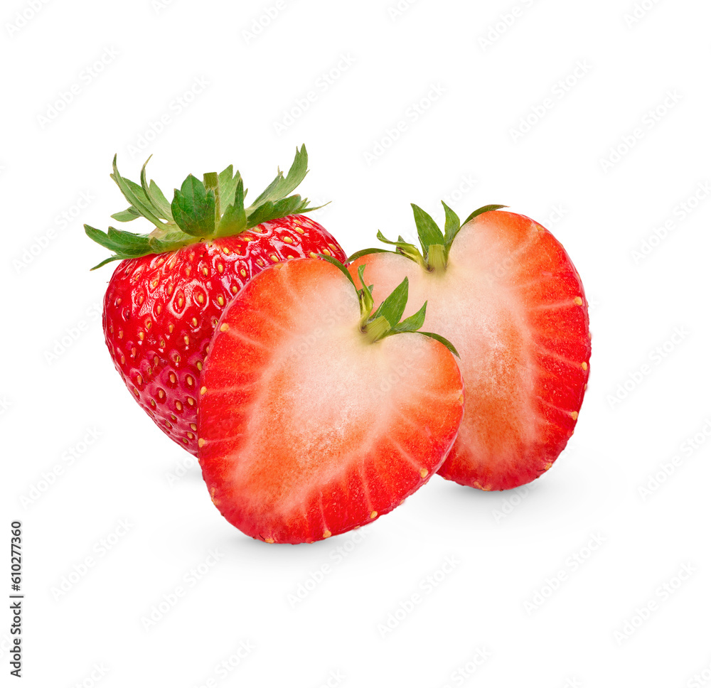 Ripe strawberries isolated on white background Ripe strawberries isolated on white background