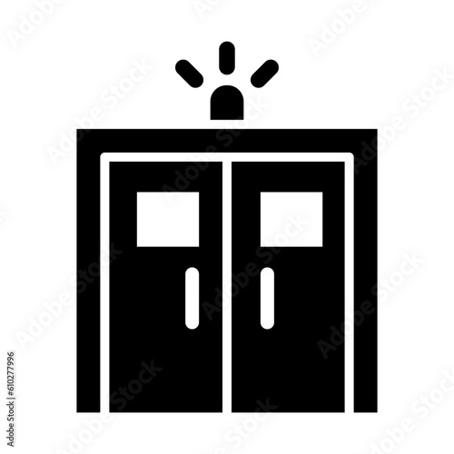 ICU Room Glyph Icon Design