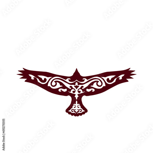  symbol of Kazakhstan is a golden eagle with a traditional Kazakh ornament