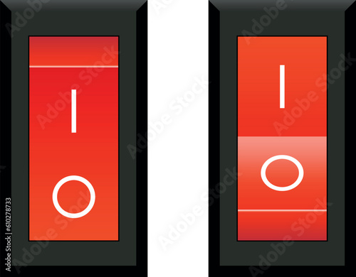 On and off electirc switches vector design on white background