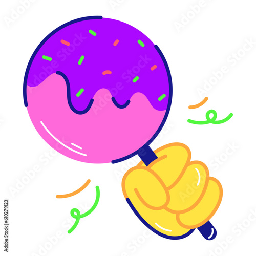 Holding Lollipop 