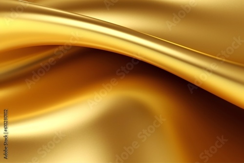 Elegant gold metal texture with thin wavy line detail Generative AI